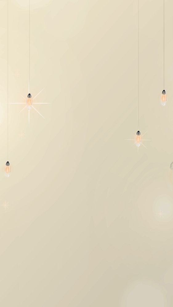 Light bulbs, beige iPhone wallpaper background