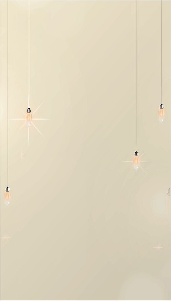 Light bulbs, beige iPhone wallpaper background