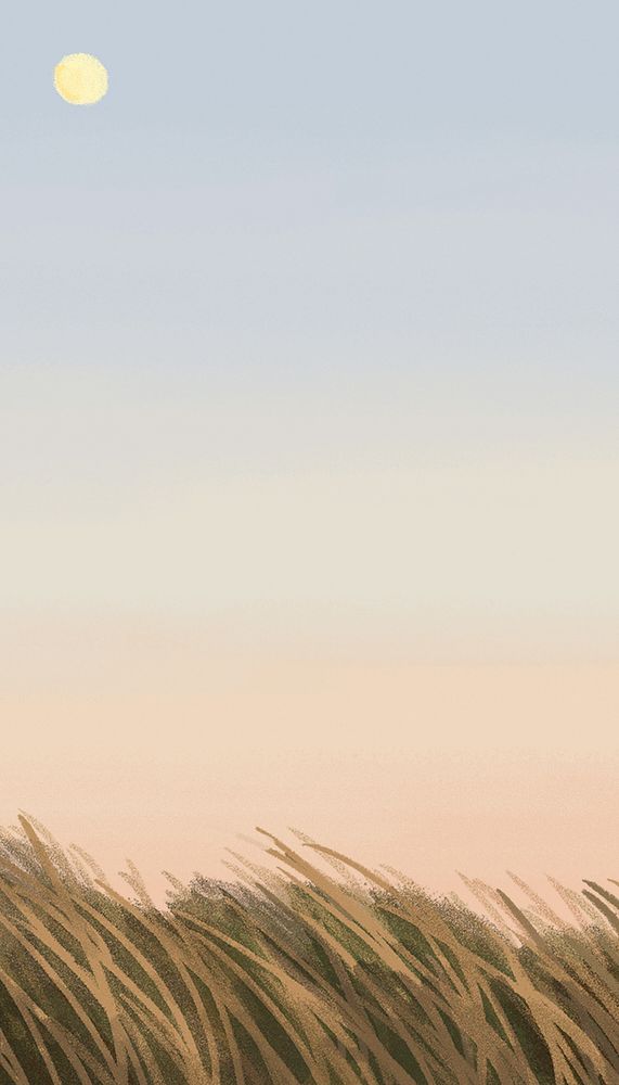 Twilight field, pastel iPhone wallpaper background