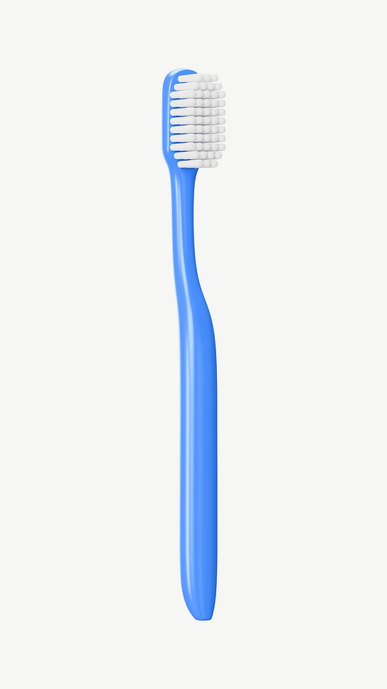3D toothbrush, collage element psd