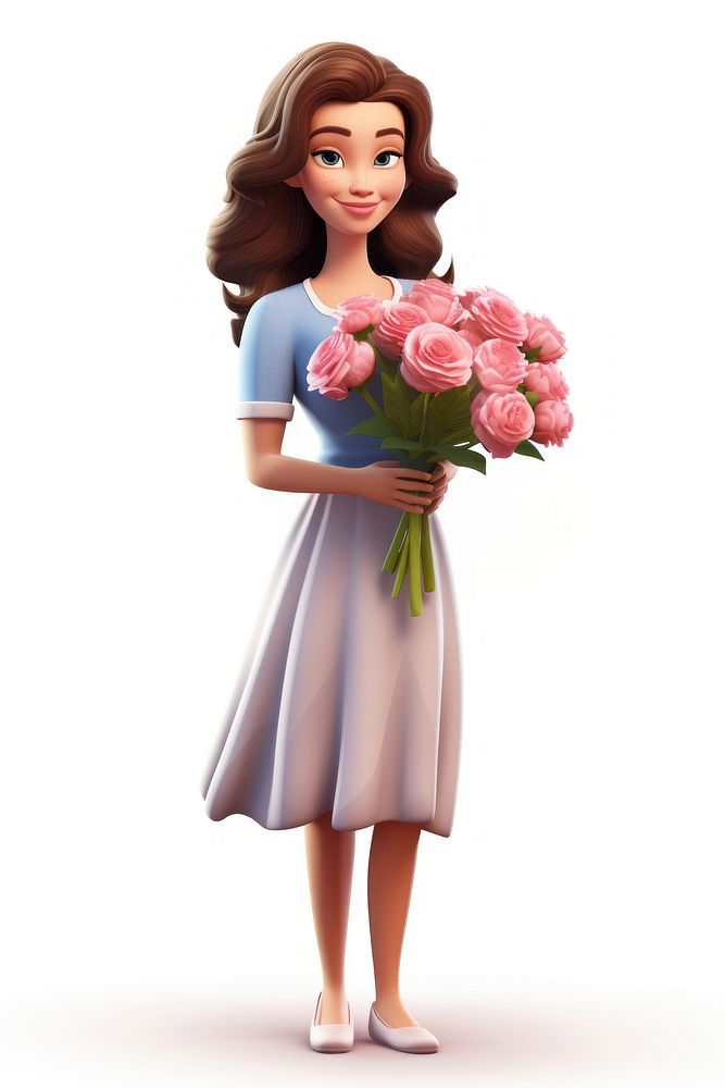 Flower smiling cartoon adult. AI generated Image by rawpixel.