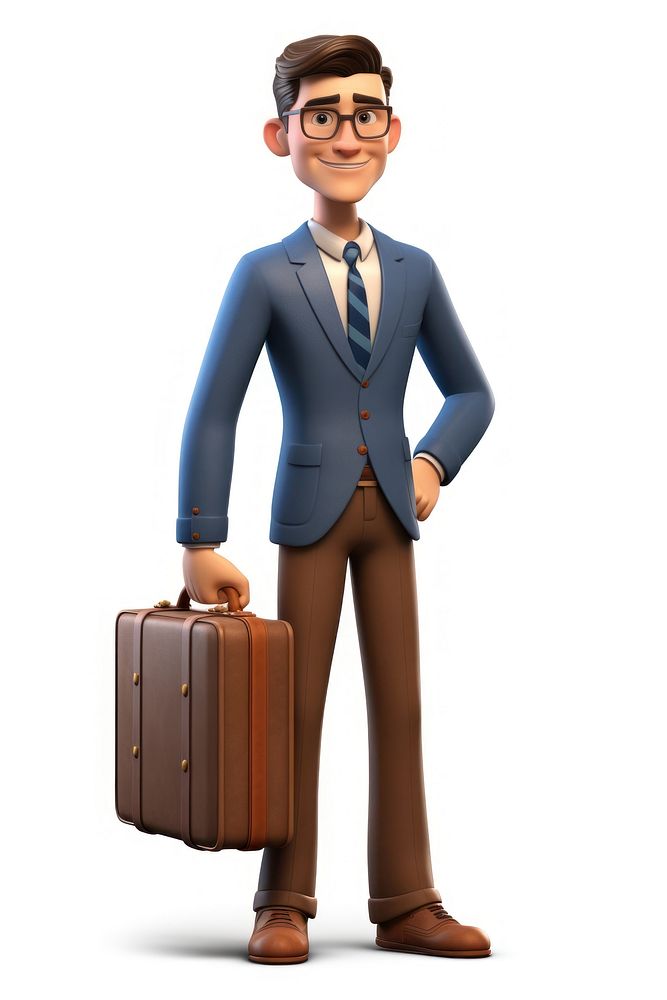 Briefcase luggage cartoon adult. AI generated Image by rawpixel.