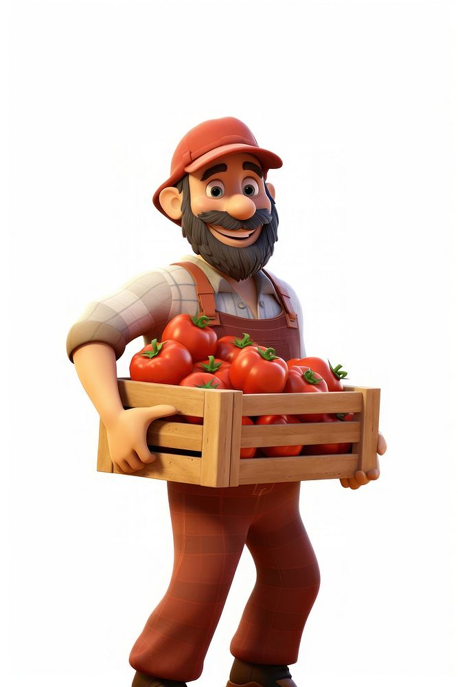Smiling cartoon tomato food. AI generated Image by rawpixel.