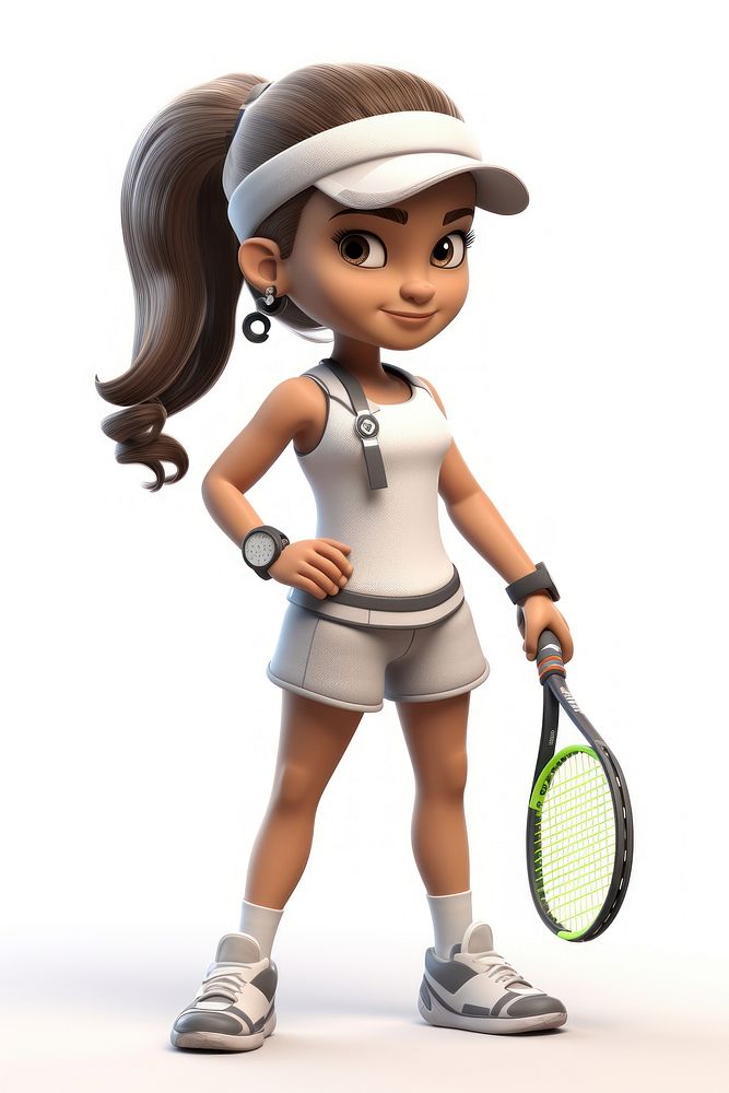 Tennis athlete cartoon sports. AI generated Image by rawpixel.