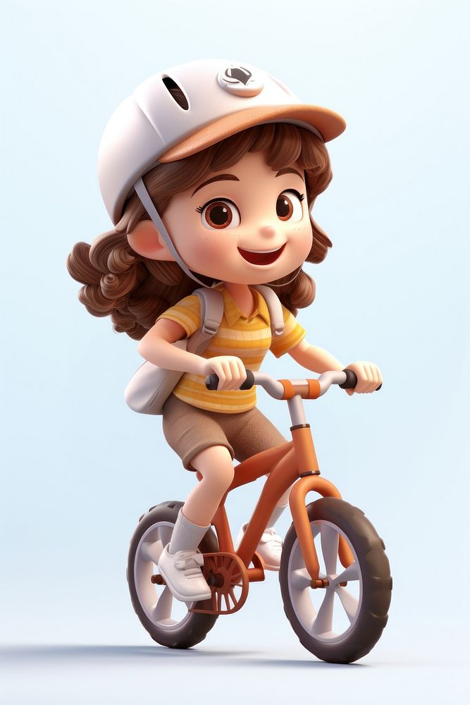 Vehicle bicycle cartoon helmet. AI generated Image by rawpixel.