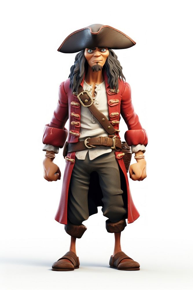 Cartoon pirate adult white background. AI generated Image by rawpixel.
