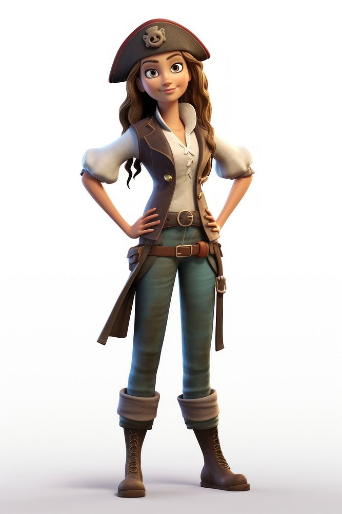 Cartoon pirate adult woman. AI generated Image by rawpixel.