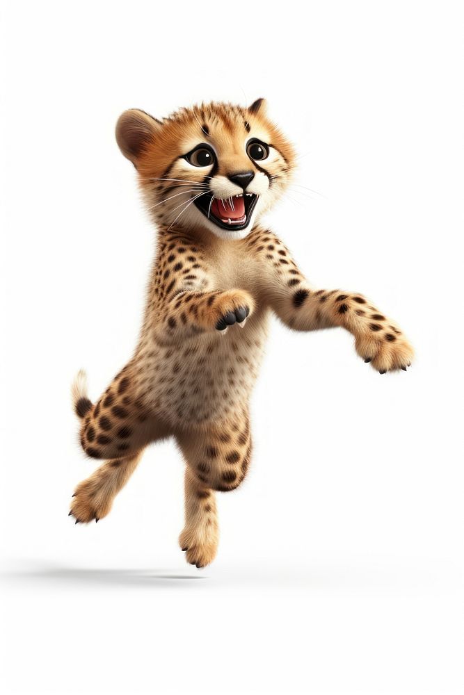 Wildlife cheetah mammal animal. AI generated Image by rawpixel.