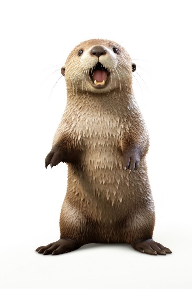Otter wildlife mammal animal. AI generated Image by rawpixel.