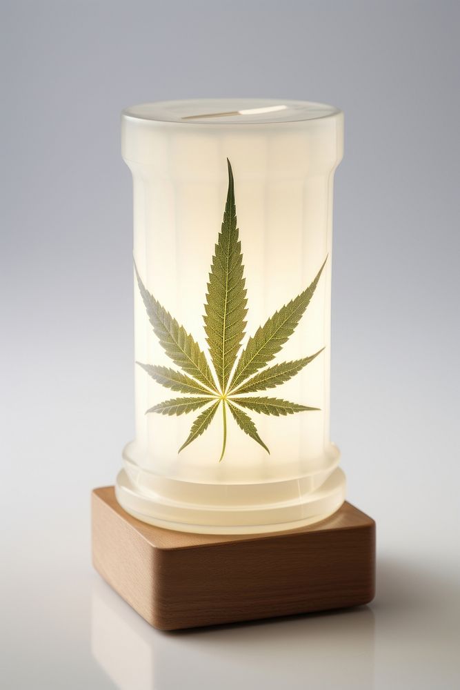Cannabis lighting glass plant. AI generated Image by rawpixel.