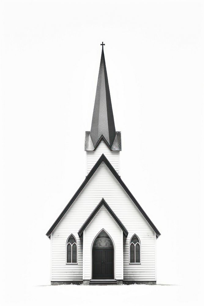 Architecture building steeple church. 