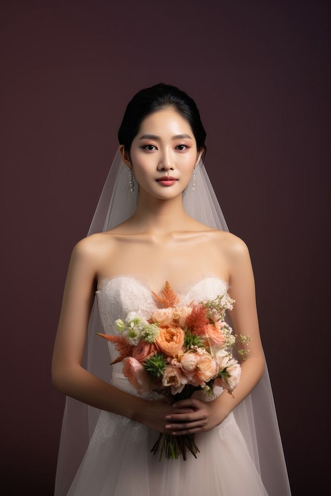 Bride photography portrait fashion. AI generated Image by rawpixel.