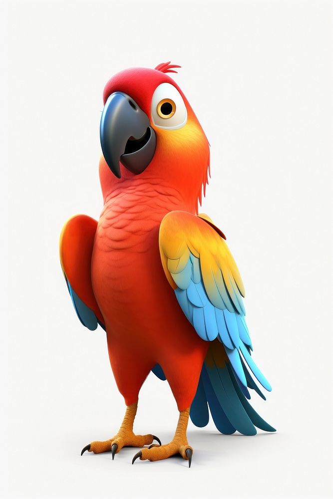 Parrot cartoon animal bird. AI | Free Photo Illustration - rawpixel