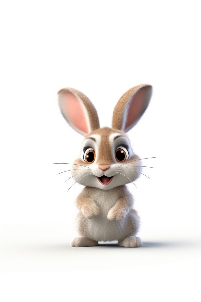 Rabbit cartoon mammal animal. AI generated Image by rawpixel.