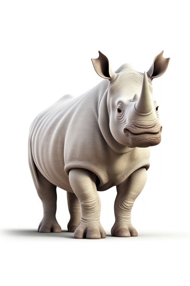 Rhino wildlife cartoon mammal. AI generated Image by rawpixel.