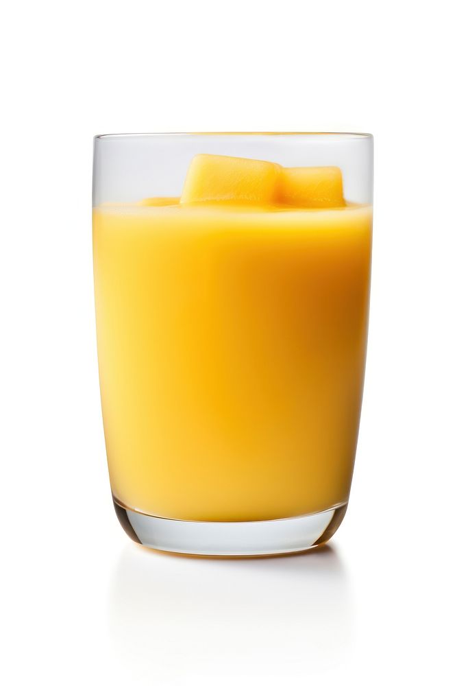 Mango juice drink food white background. AI generated Image by rawpixel.