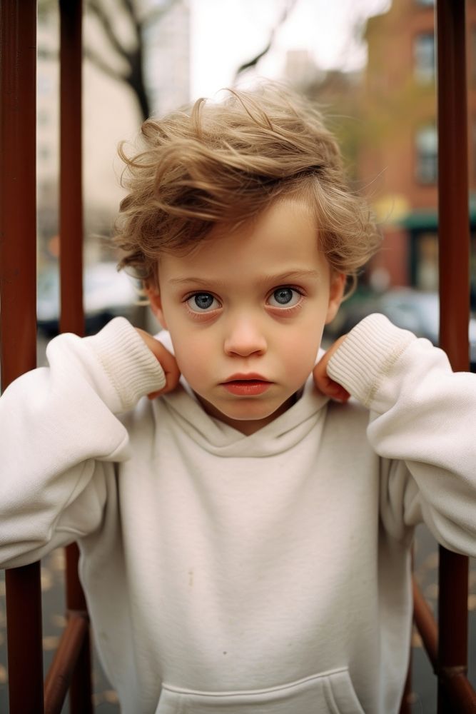 Child portrait looking photo. 