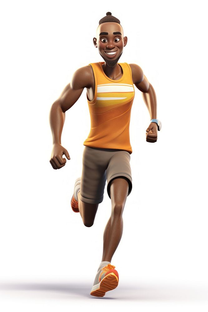 Runner running adult male. AI generated Image by rawpixel.
