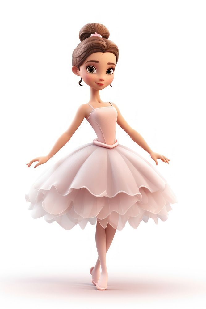 Dancing cartoon ballet white. AI generated Image by rawpixel.
