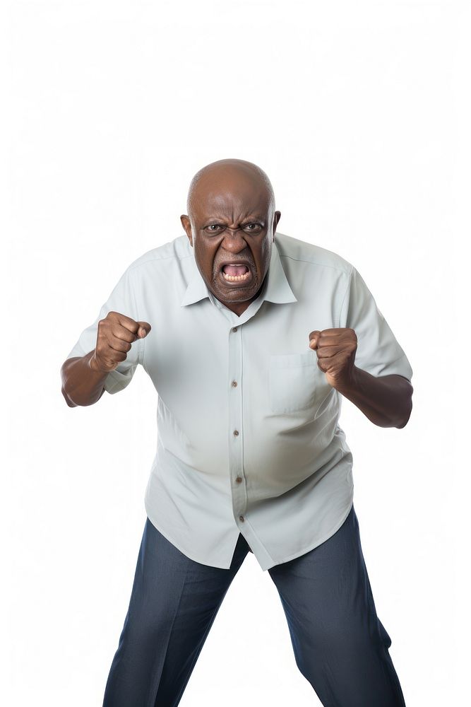 Shouting adult angry white background. AI generated Image by rawpixel.