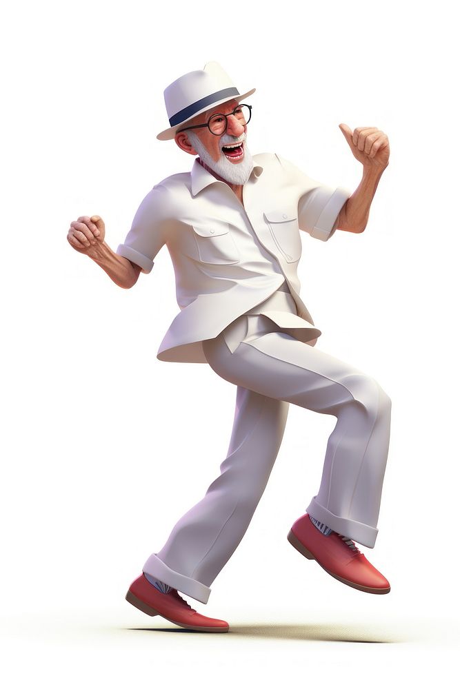 Dancing cartoon adult white. AI generated Image by rawpixel.