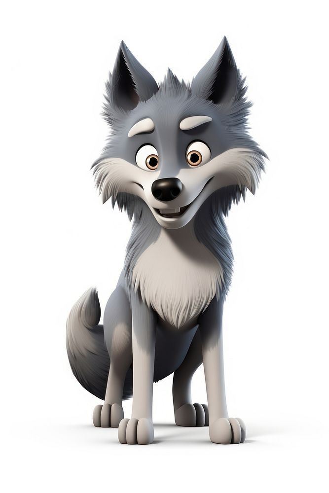 Wolf cartoon mammal animal. AI generated Image by rawpixel.