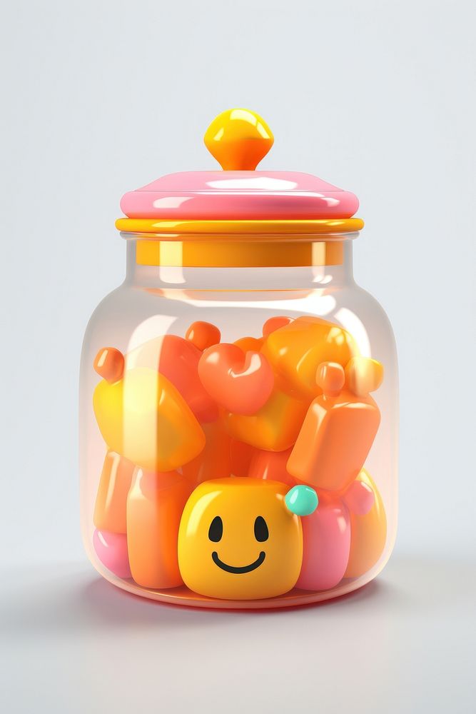 Jar cartoon candy cute. AI generated Image by rawpixel.