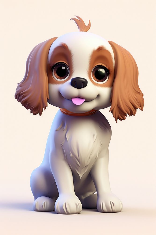Cartoon animal mammal puppy. AI generated Image by rawpixel.