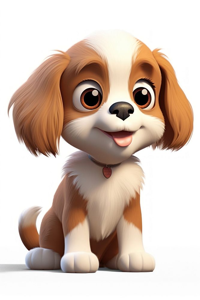 Cartoon mammal animal puppy. AI generated Image by rawpixel.