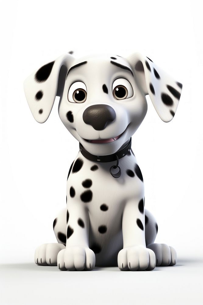 Dalmatian cartoon animal mammal. AI generated Image by rawpixel.