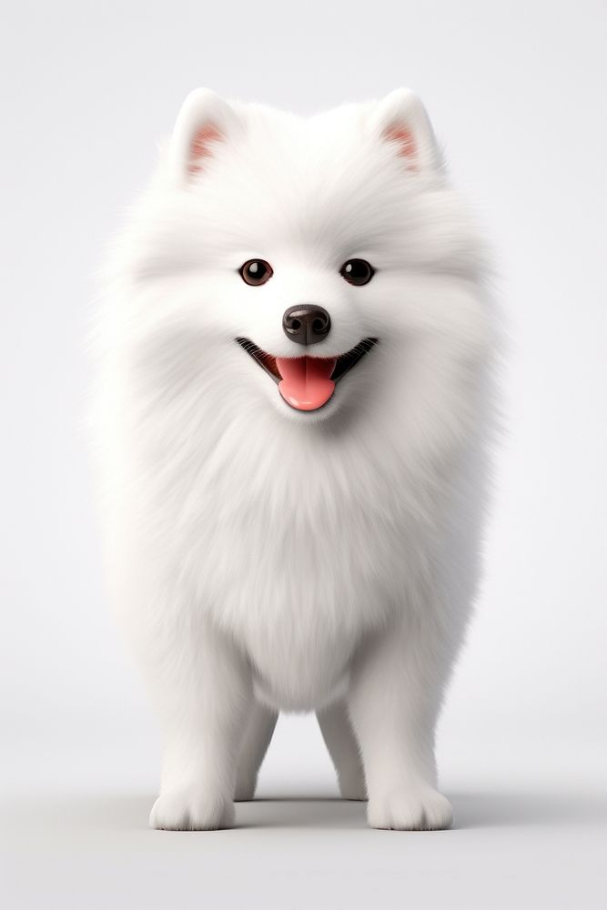 Samoyed mammal animal white. AI generated Image by rawpixel.