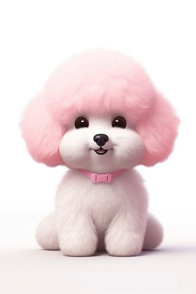 Cartoon poodle plush cute. AI generated Image by rawpixel.
