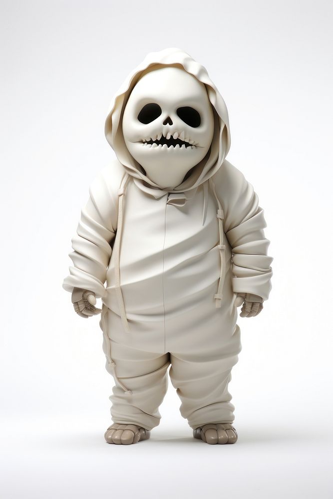 Halloween white bone white background. AI generated Image by rawpixel.