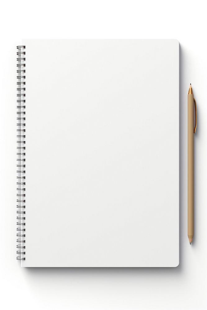 Diary white page white background. 