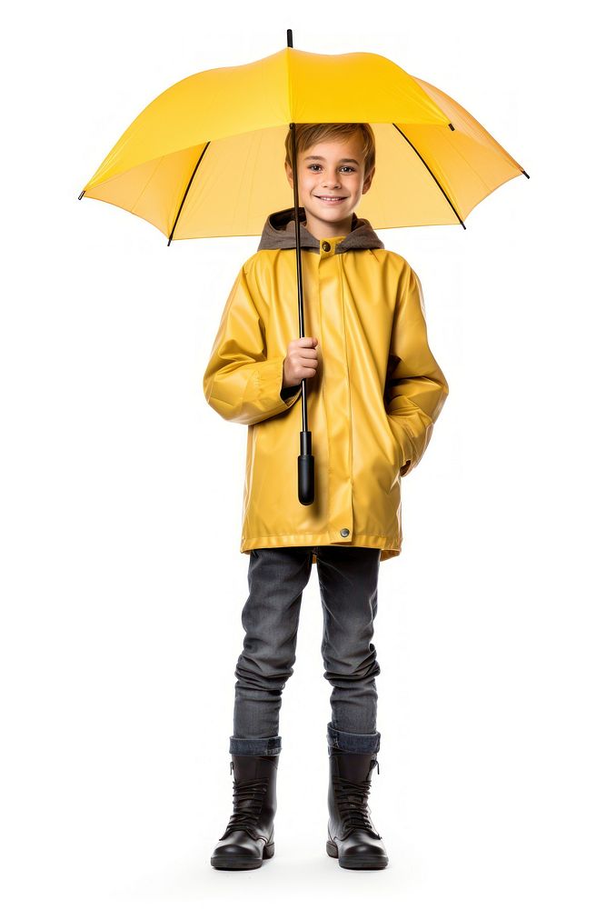 Raincoat umbrella holding child. AI generated Image by rawpixel.
