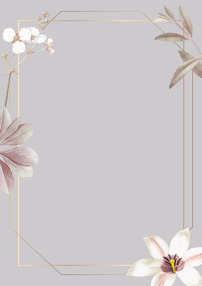 Elegant gray flower background design