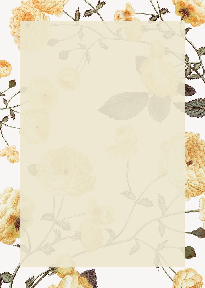 Vintage flower frame background design