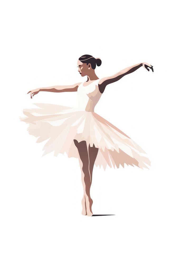 Ballerina dancing ballet white. AI generated Image by rawpixel.