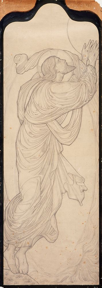 Study of Christ for 'The Ascension' by Edward Burne Jones