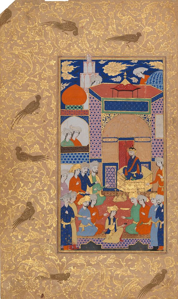 A Court Scene, Page from a Manuscript of the Habib al-Siyar (Friend of Biographies) of Khwandamir