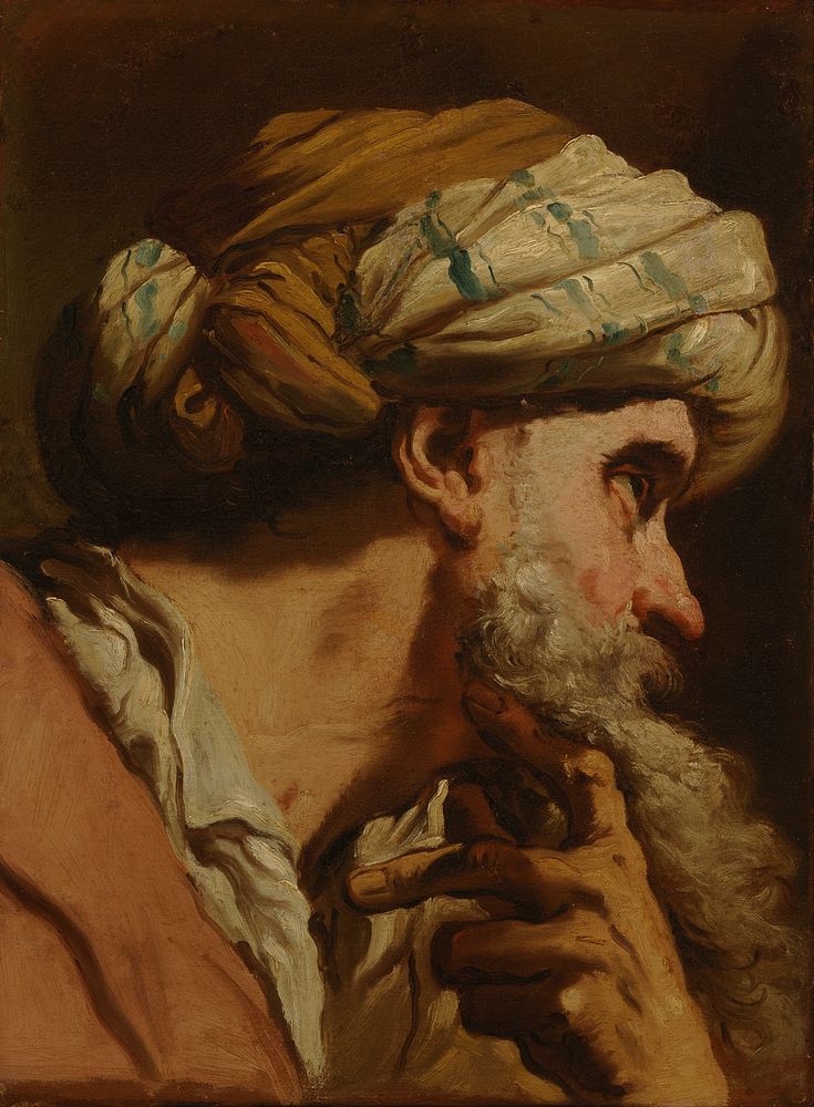 Head of a Man in Oriental Costume by Gaetano Gandolfi