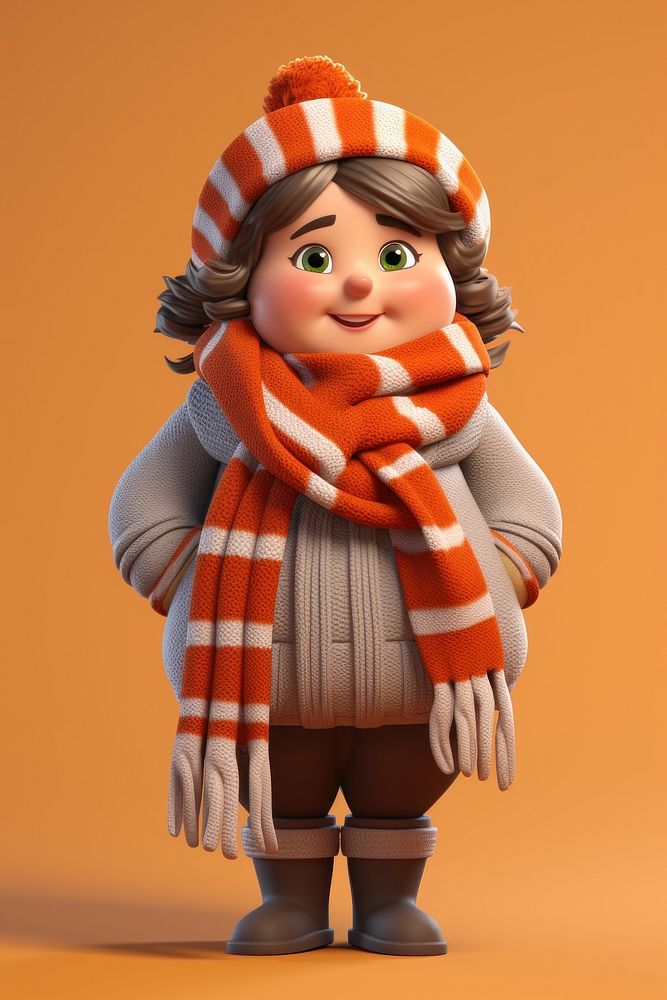 Scarf sweater cartoon toy. AI generated Image by rawpixel.