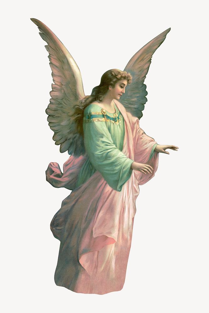 Guardian angel, vintage illustration. Remixed by rawpixel.
