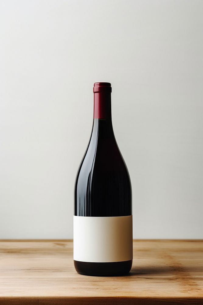 Bottle wine label table. AI generated Image by rawpixel.