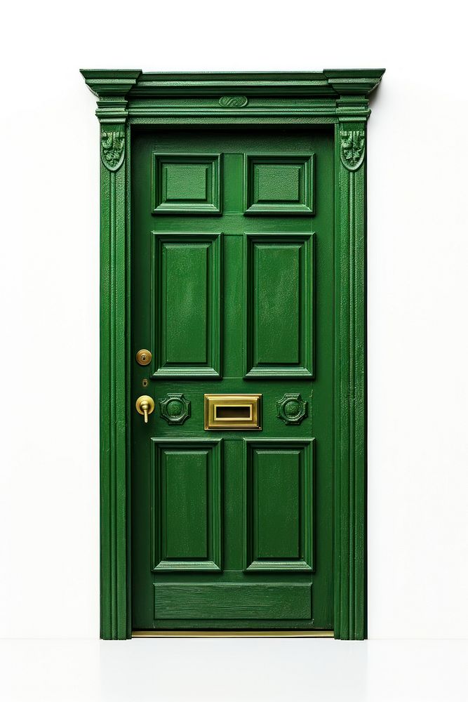 Door green white background architecture. AI generated Image by rawpixel.