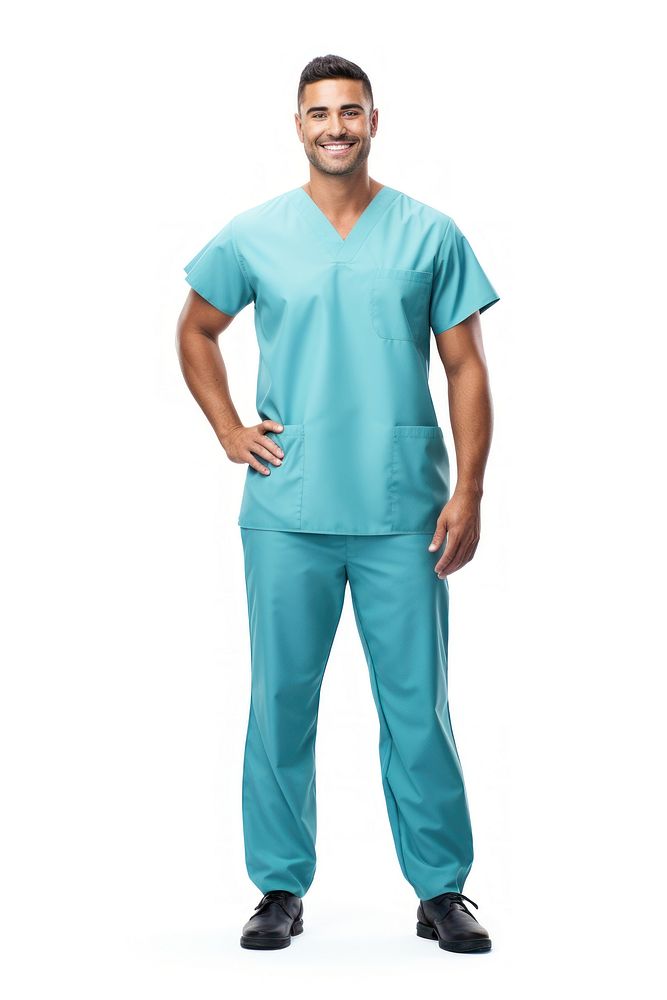 Adult nurse male white background. AI generated Image by rawpixel.