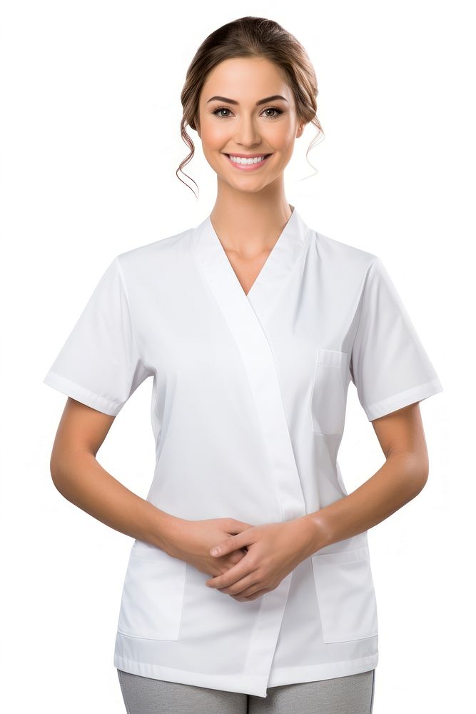 Blouse white white background stethoscope. AI generated Image by rawpixel.