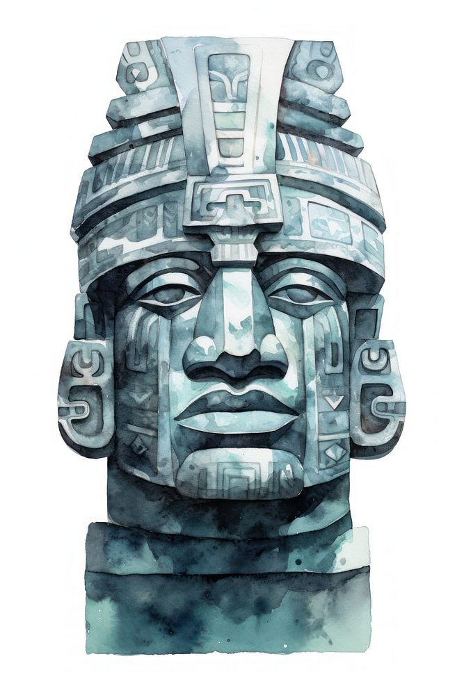 Architecture sculpture portrait totem. AI generated Image by rawpixel.