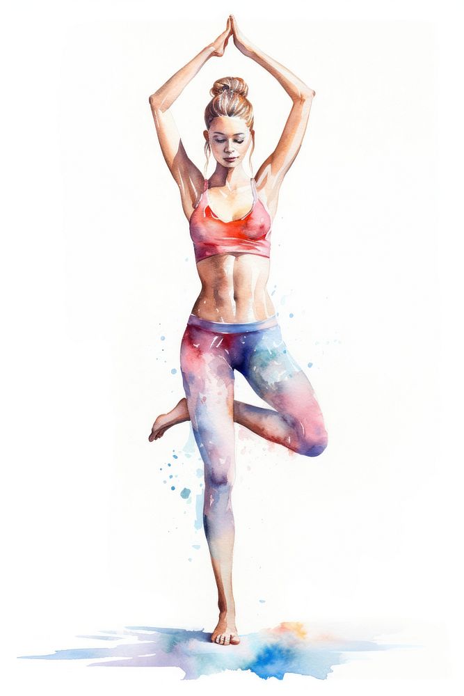 Yoga standing dancing sports. AI generated Image by rawpixel.