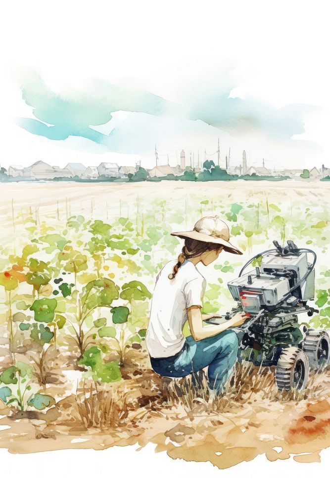 Agriculture field outdoors working. AI generated Image by rawpixel.